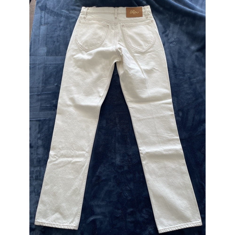 NWT Frame Jeans Ritz Paris White The True Straight Size 28 Made In Italy MSRP348 - Picture 9 of 14